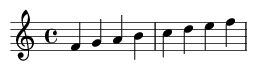 simple eight note scale