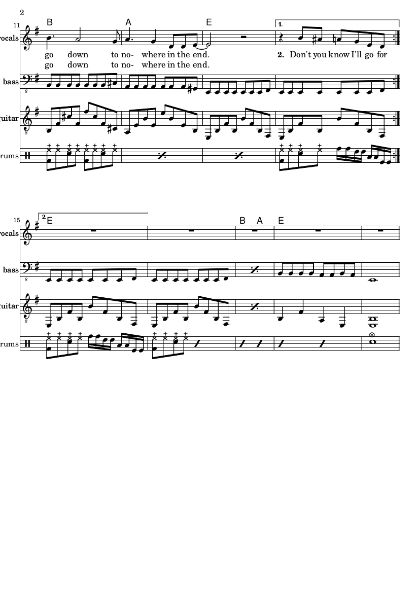 complete score of song